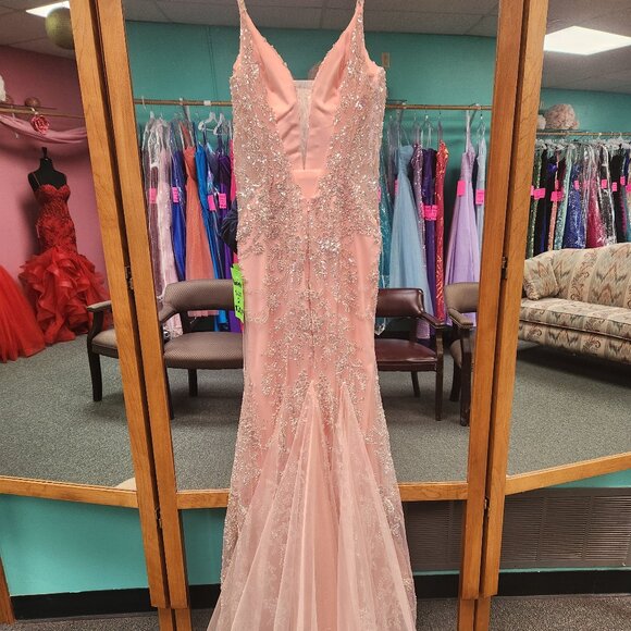 Colette CL2051 Size 2 Blush/Silver Prom/Evening Dress - Picture 5 of 7